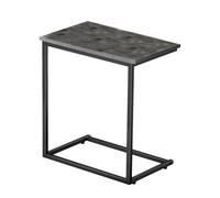 Table d'appoint pour canapé - Plateau en forme de C - Mobilier tendance - Table de chevet carrée simple et mobile