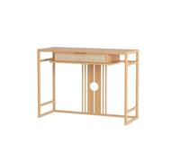 Table d'appoint pour entrée Table D'entrée en Bois Massif Zen Simple De Style Chinois, Bouddhiste for La Maison, Vue D'extrémité(M:120CMX35CMX80CM)