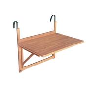 Table d'appoint rabattable bois d'acacia pour balcon BRAGANCE 70X50CM