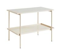 Table d'appoint Rebar 75x44cm alabaster powder coated steel frame