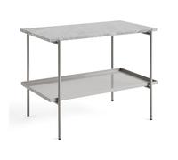 HAY Table d'appoint Rebar 75x44x55 cm Grey marble-fossil