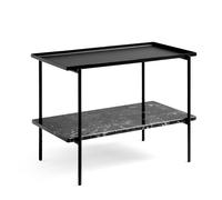 HAY Table d'appoint Rebar rectangulaire 75×44 cm cadre acier thermolaqué noir plateau marbre noir