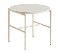 Table d'appoint Rebar marbre Ø45cm alabaster powder coated steel frame