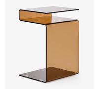 Table d'appoint rectangulaire 40x35 cm en verre Diora