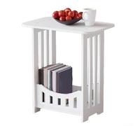 Table d'appoint rectangulaire compacte avec étagère ouverte soutenant l'organisation et la cohérence esthétique dans n'importe quelle pièce (niveau unique)
