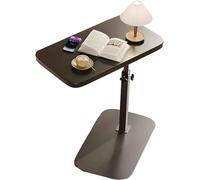 Table d'appoint réglable en forme de C avec plateau rotatif à 360°, design pliable pour petits espaces, table d'appoint portable pour canapé-lit