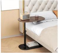 Table d'appoint réglable en forme de C avec plateau rotatif à 360° pour canapé/lit/baignoire Montage facile Moderne Parfait pour le salon