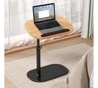 Table d'appoint réglable en forme de C pivotante à 360° pour canapé/lit/baignoire Petite table basse moderne avec design coulissant