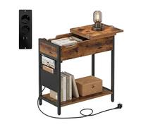 Relaxdays Table d'appoint avec prise