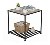 Table d'appoint Relaxdays, avec Tablette H x L x P : 50 x 50,5 x 50,5 cm, Style Industriel, métal, Gris