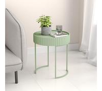 Table d'appoint 'Rill' ronde châssis métallique 46 x Ø40 cm vert menthe