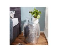 Table d'appoint ronde 42x42x49 cm en aluminium argenté