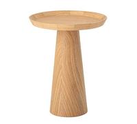 Table D'appoint Ronde 44x54,5 Cm Décor Chêne Naturel Multicolore