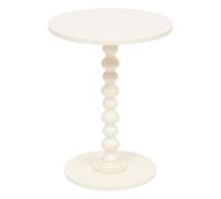 Atmosphera Table d’appoint Alix ronde en bois Ivoire 50x38x38 cm