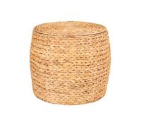 Table d'appoint ronde avec rangement en jacinthe d'eau Ø 43 x 34 cm