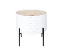 Table d'appoint Altobuy CORALLY - Table d'Appoint Ronde Blanche avec Coffre -