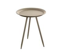 Table d'appoint ronde coloris vert en métal laqué - diamètre 38 x hauteur 47 cm - -