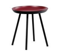 Table d'appoint ronde D. 38 cm métal rouge et pieds noirs - LAK 8969 Meubletmoi