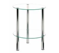 Table d'Appoint Ronde Design "Eliot" 47cm Transparent