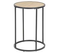 Table d'appoint ronde design industriel Beige, L. 40 x l. 40 x H. 55 cm, SIREINE