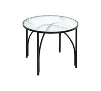 Table d'Appoint Ronde Design "Ondulé" 50cm Noir