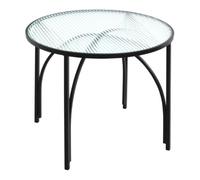 Table d'Appoint Ronde Design "Ondulé" 50cm Noir