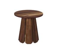 The Home Deco Factory - Table d'appoint ronde effet acacia VISBY - Marron - VISBY Marron G