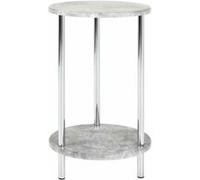 Table d'Appoint Ronde Effet Béton "Miguel" 50cm Gris Gris G