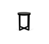 Table d'appoint ronde en acier noire Centre
