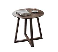 Table d'appoint ronde en bois massif/marbre, table d'appoint pour canapé de salon, support de plantes, table basse pour extérieur et intérieur