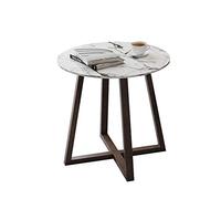 Table d'appoint ronde en bois massif/marbre, table d'appoint pour canapé de salon, support de plantes, table basse pour extérieur et intérieur