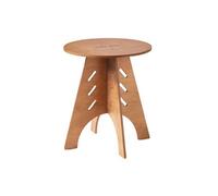 Table d'appoint Ronde en Bois Table Basse Ronde Table de Nuit Table de Chevet Bouts de Canapé Marron H48,5 x Ø30,5 cm Structure Assemblée en Tenons