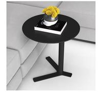 Table d'appoint ronde en forme de C pour salon, chambre à coucher, salle de bain, meuble d'appoint en métal pour canapé, lit - Décoration d'intérieur élégante et fonctionnelle