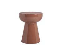Table d'appoint ronde en métal émaillé terracotta D34 cm MOGOU