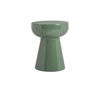 Table d'appoint ronde en métal émaillé vert kaki D34 cm MOGOU