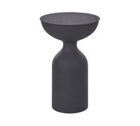 Table d'Appoint Ronde en Métal Noir 36 cm de Diamètre de Style Moderne Cota