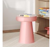 Table d'appoint ronde en métal rose d40 cm - anouk