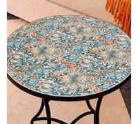 Table d'appoint Ronde en mosaïque pour Jardin et terrasse avec Pieds en Fer forgé antirouille, Petite Table décorative pour extérieur et intérieur, Ø60 x 71 cm, modèle Chartres