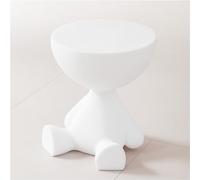 Table d'appoint ronde en plastique, table d'appoint moderne pour canapé, table basse basse, table de nuit de forme unique, idéale pour le salon, la chambre à coucher et les petits espaces