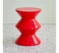 Table d'appoint Ronde en sablier, Pouf, Table d'appoint, Tabouret à Chaussures for Salon, Chambre à Coucher, Petit Appartement, ameublement de la Maison(Rojo,45cm)
