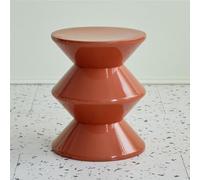 Table d'appoint Ronde en sablier, Pouf, Table d'appoint, Tabouret à Chaussures for Salon, Chambre à Coucher, Petit Appartement, ameublement de la Maison(Brown,45cm)