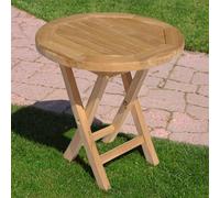 Happy Garden Table d'appoint Ronde en Teck 50cm Lombok
