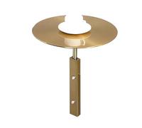 Table d'appoint ronde moderne en acier inoxydable, facile à assembler, pour salon, café, balcon (style 1,40 x 45 cm)