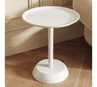 Table D'appoint Ronde Moderne Finition Mate Petite Table Basse D'appoint pour Salon Chambre Canapé Coin Piédestal Table D'appoint pour Petits Espaces,White c