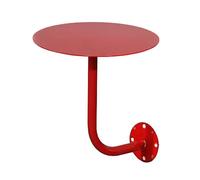 Table d'appoint ronde murale avec porte-cartes réglable - Parfaite pour les petits espaces et décoration moderne (rouge, 35 cm)