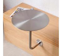 table d'appoint ronde murale, Petit bureau de bar moderne for café, cocktail, salle à manger commerciale, magasin desserts, , cuisine domicile, intérieur/extérieur, gain place(35*45cm/13.8*17.7in)