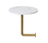 table d'appoint ronde murale, Petite table ronde murale de 15,8 pouces, d'appoint suspendue for bar, cocktail, bistro, petit bureau mural moderne for salle à manger et café avec pieds en métal(A)