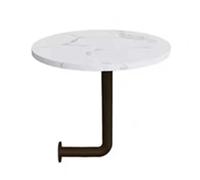 table d'appoint ronde murale, Petite table ronde murale de 15,8 pouces, d'appoint suspendue for bar, cocktail, bistro, petit bureau mural moderne for salle à manger et café avec pieds en métal(B)