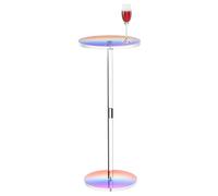 Table D'Appoint Ronde, Petite Table De Chevet Et Table Basse, Table D'Appoint Ronde avec PiéDestal Et Table d'angle Compacte pour Canapé (Type Martini)(Colored)