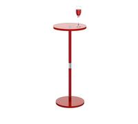 Table D'Appoint Ronde, Petite Table De Chevet Et Table Basse, Table D'Appoint Ronde avec PiéDestal Et Table d'angle Compacte pour Canapé (Type Martini)(Red)